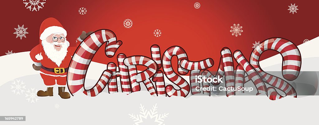 Christmas Christmas candy canes types with Santaclaus  Alphabet stock vector