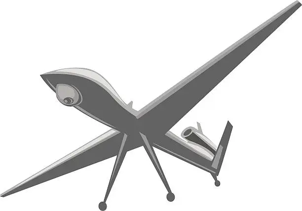 Vector illustration of surveillance drone