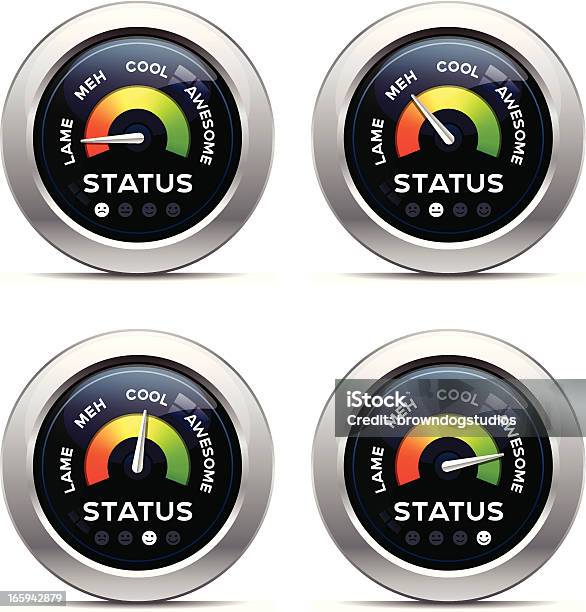 Status Barometer Status Dashboard Slang Stock Illustration - Download Image Now - Awe ...