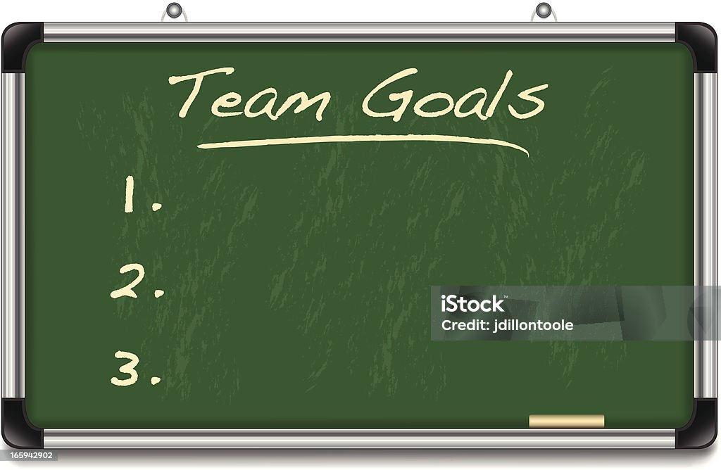 Goals Signboard Team Goals Chalkboard Stock Illustration - Download Image Now ...
