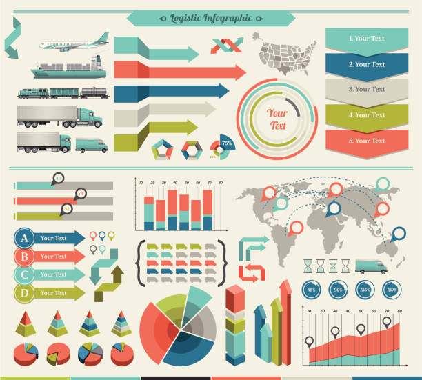 Infographic Elements Reference file for map is: http://www.lib.utexas.edu/maps/world_maps/time_zones_ref_2008.pdf double arrow chart stock illustrations