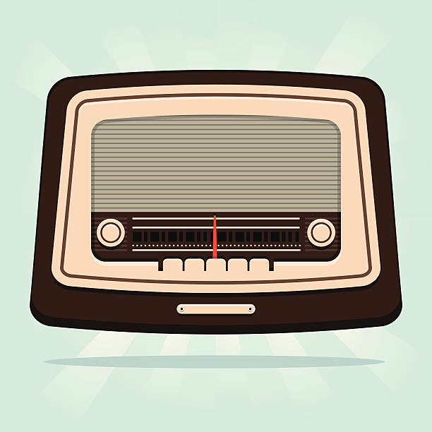 retro radio - rythm stock illustrations