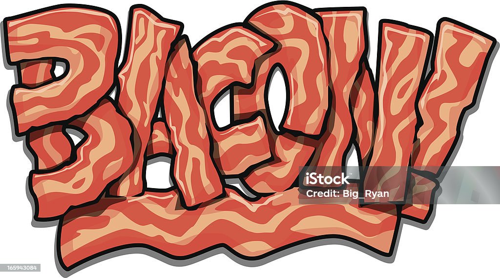 bacon texto - Royalty-free Bacon arte vetorial