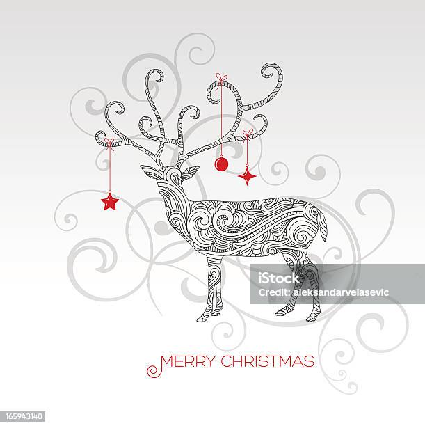 크리스마스 순록 사슴에 대한 스톡 벡터 아트 및 기타 이미지 - 사슴, 크리스마스, 순록
