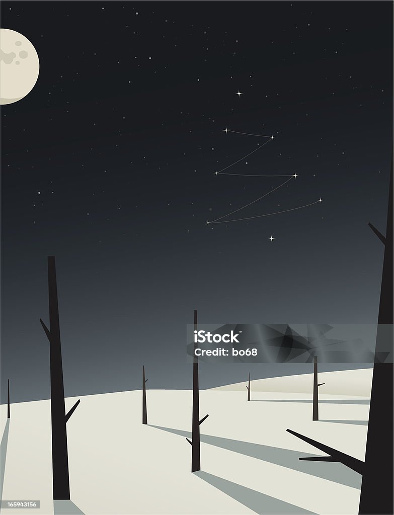 Árbol de Navidad star constellation - arte vectorial de Bosque libre de derechos