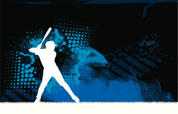 illustrations, cliparts, dessins animés et icônes de base-ball batter fond graphique - baseball player baseball batting sport