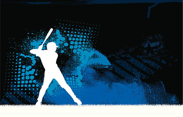 Baseball Batter Background Graphic Graphic silhouette background illustration of a baseball batter hitting. Scale to any size. Check out my "Baseball Summer Sport" light box for more. batting sports activity stock illustrations