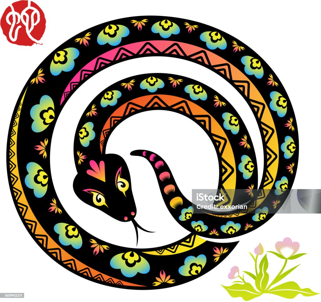 Anno del Serpente - arte vettoriale royalty-free di Serpente - Rettile