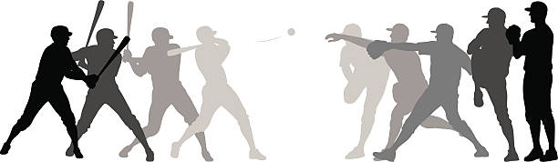 firstpitchfastball - baseballs baseball silhouette baseball player点のイラスト素材／クリップアート素材／マンガ素材／アイコン素材