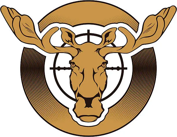 Vector illustration of Elk head