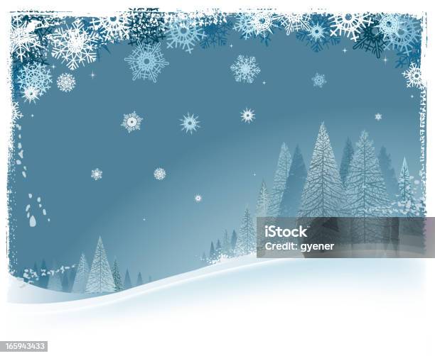 Winter Landscape Stock Illustration - Download Image Now - Dirty, Hill, Holiday - Event