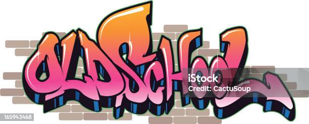 Old School Stock Illustration - Download Image Now - Graffiti, Typescript, Hip Hop Music