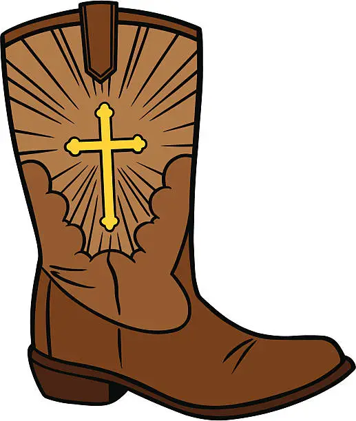 Vector illustration of Cowboy Church Icon