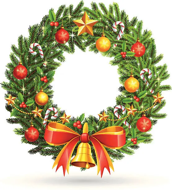 Vector illustration of Christmas Wreath