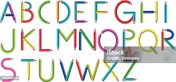 Ołówek Liter - Stockowe grafiki wektorowe i więcej obrazów Porządek alfabetyczny - Porządek alfabetyczny, Litera C, Litera D