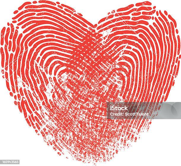Herz Fingerabdruck Stock Vektor Art und mehr Bilder von Fingerabdruck - Fingerabdruck, Herzform, Daumenabdruck