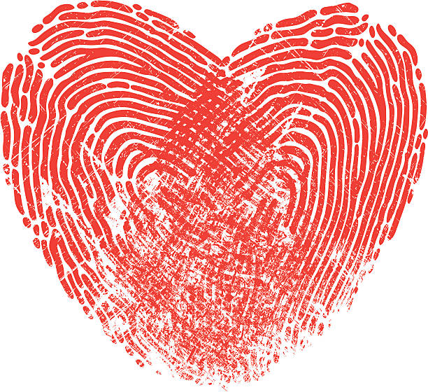 Heart Fingerprint Stock Illustration - Download Image Now - Fingerprint,  Heart Shape, Thumbprint - iStock