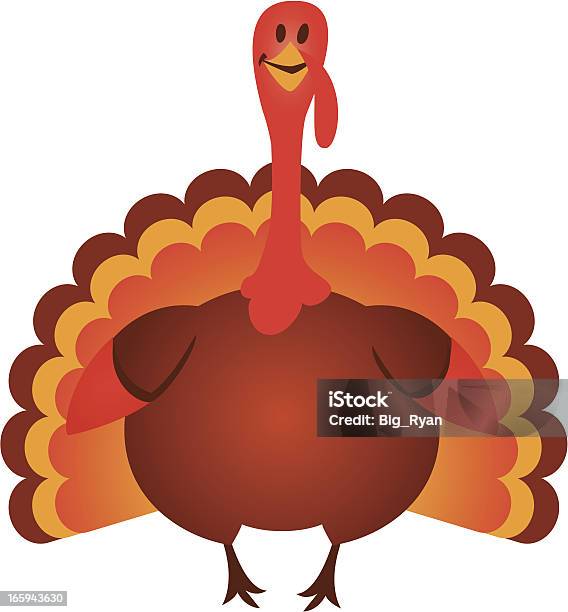 Giorno Del Ringraziamento Turchia - Immagini vettoriali stock e altre immagini di Carino - Carino, Carne di tacchino, Fumetto - Creazione artistica