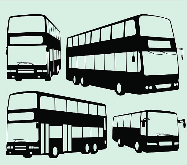 экскурсия на двухэтажном автобусе и - public transportation isolated mode of transport land vehicle stock illustrations