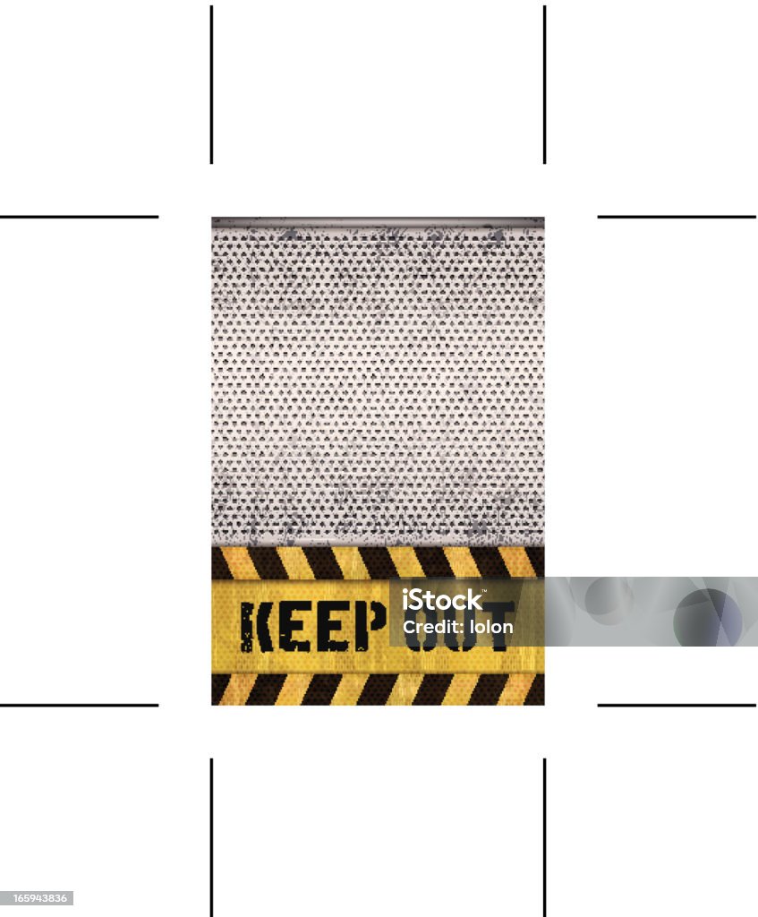 Keep Out Triangle Sign Seamless Keep Out Warning Sign With Metal Grid Stock Illustration ...