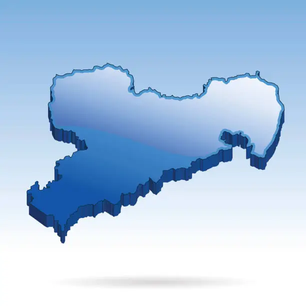 Vector illustration of Sachsen - German State