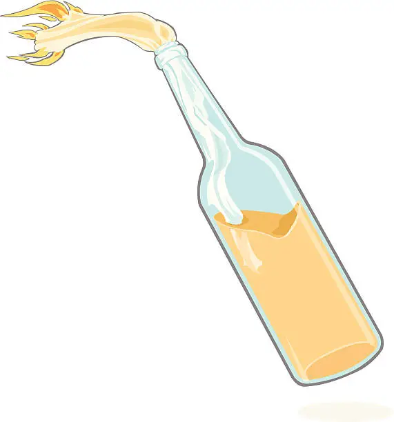 Vector illustration of Molotov Cocktail