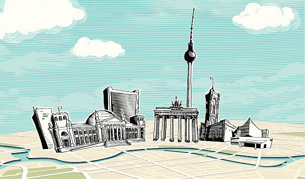 berlin - the reichstag stock illustrations