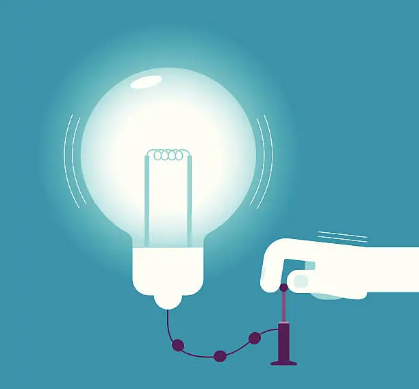 Vector illustration of Pumping big idea