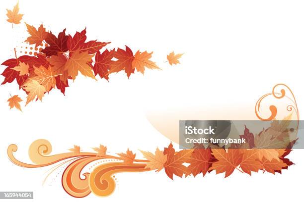 Enfeitado Thanksgiving Banner - Arte vetorial de stock e mais imagens de Amarelo - Amarelo, Cair, Comemoração - Evento