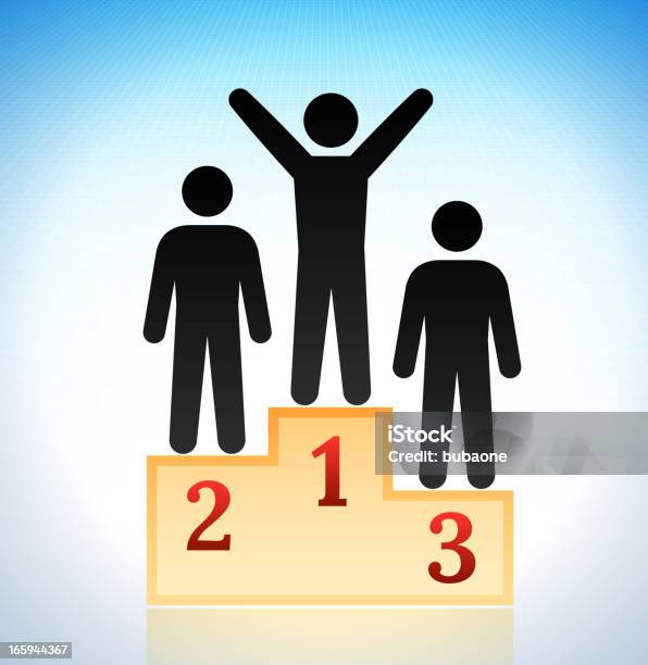 Business Concept Race With Stick Figures Stock Illustration - Download Image Now - Business, Competition, Concepts