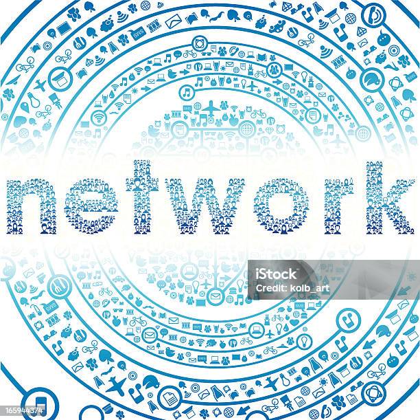 Netzwerkhintergrund Stock Vektor Art und mehr Bilder von Blau - Blau, Computer, Daten
