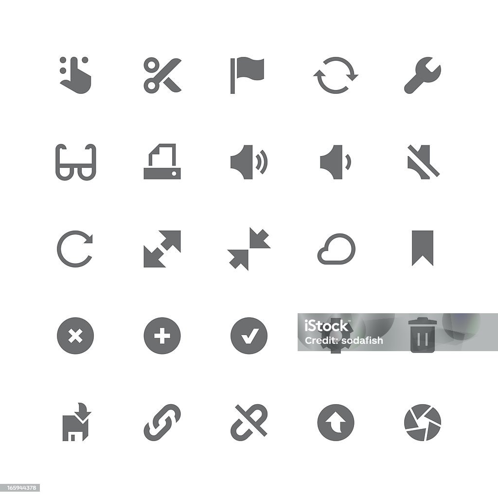 Toolbar & Interface icons | retina series  Small stock vector