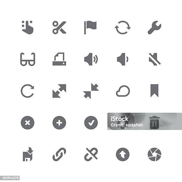 Toolbar Interface Icons Retina Series Stock Illustration - Download Image Now - Small, Icon Symbol, Scissors