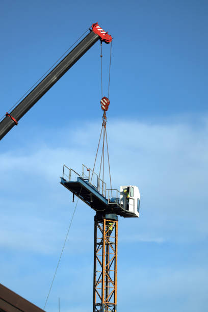 istock Crane assembly. cantilever crane. 1659443798