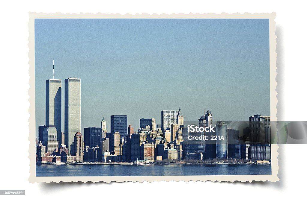 Vintage niższe panoramę Manhattanu - Zbiór zdjęć royalty-free (1980-1989)