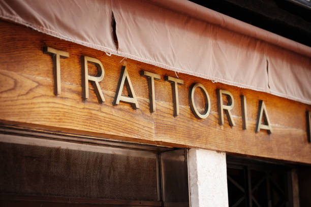 istock Trattoria sign in Italy 165944976