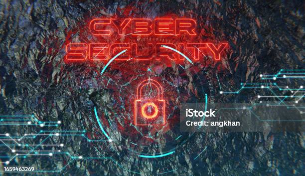 Cyber Security Concept Complex Security Lock And Network Protection ...