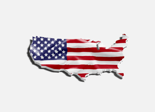 istock America map illustration on background 3D style. 1659478130