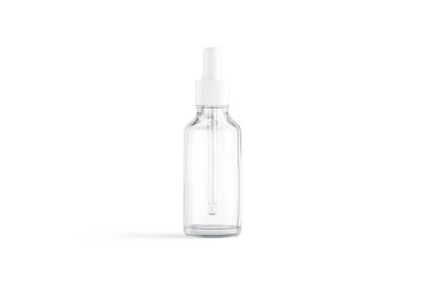 istock Blank transparent glass dropper bottle mockup, front view 1659488230