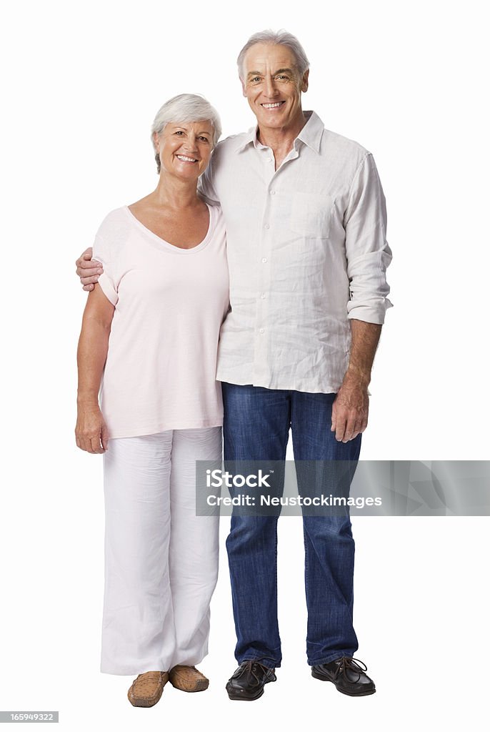 Feliz pareja aislado de edad avanzada - Foto de stock de Tercera edad libre de derechos