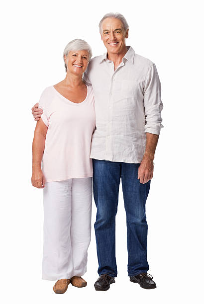 istock Happy Elderly Couple - Isolated 165949322