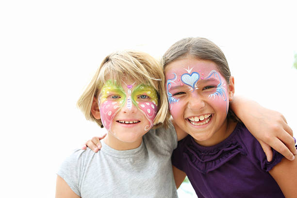 Face paited kids face painted kids face paint stock pictures, royalty-free photos & images