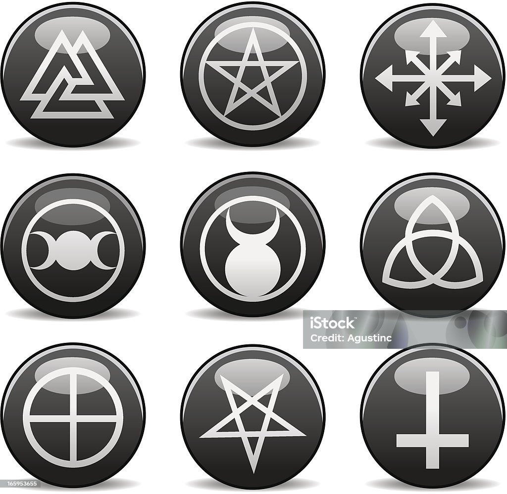 Pagan di rito Wicca simboli - arte vettoriale royalty-free di Simbolo