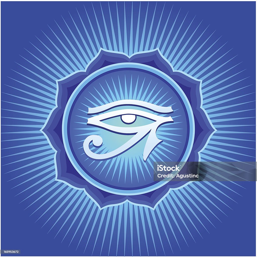 Mandala con occhio di Horus - arte vettoriale royalty-free di Horo