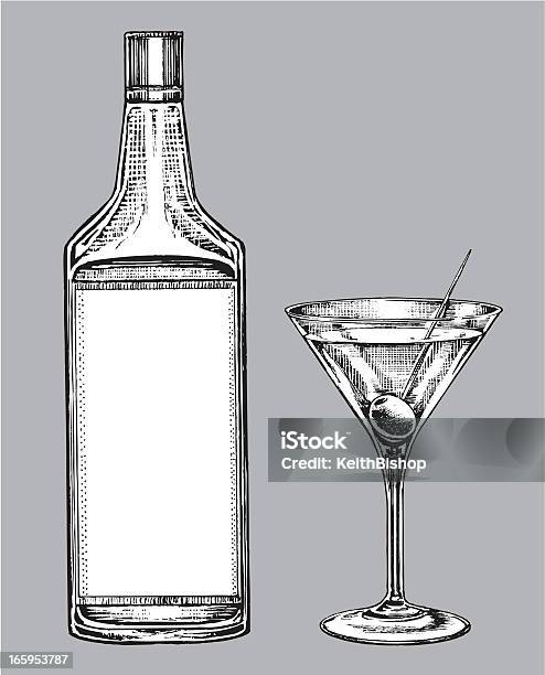 アルコールのマティーニグラスジンウォッカのボトル 1 本 - ウォッカのベクターアート素材や画像を多数ご用意 - ウォッカ, お祝い, アルコール依存症