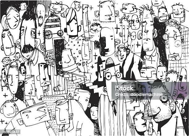 Sketchy Folk Background Stock Illustration - Download Image Now - Bizarre, Abstract, Drawing - Activity