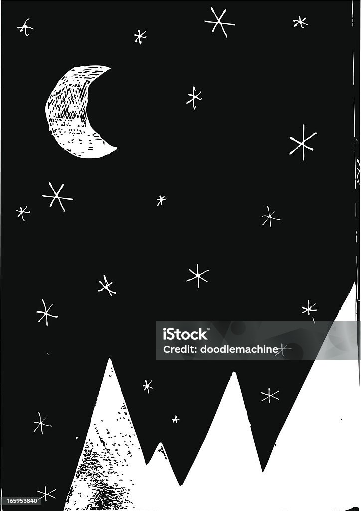 Mountain Mysteries Your daily mountain mystery: Moon stock vector