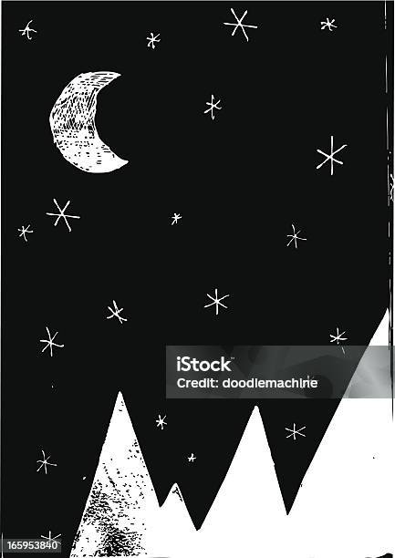 Mountain Mysteries Stock Illustration - Download Image Now - Moon, Moon Surface, Winter