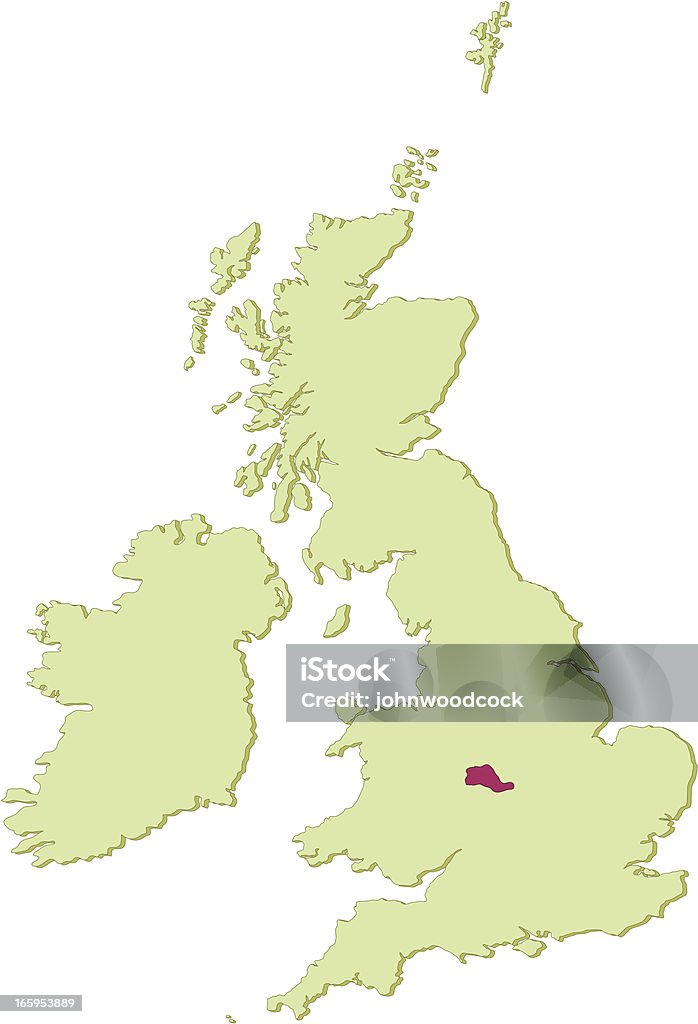 West Midlands Mapa Wielka Brytania - Grafika wektorowa royalty-free (Anglia)