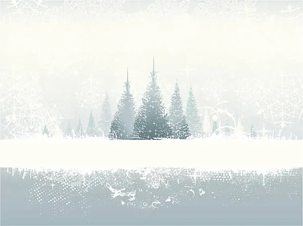 Vector illustration of Grunge Winter Background